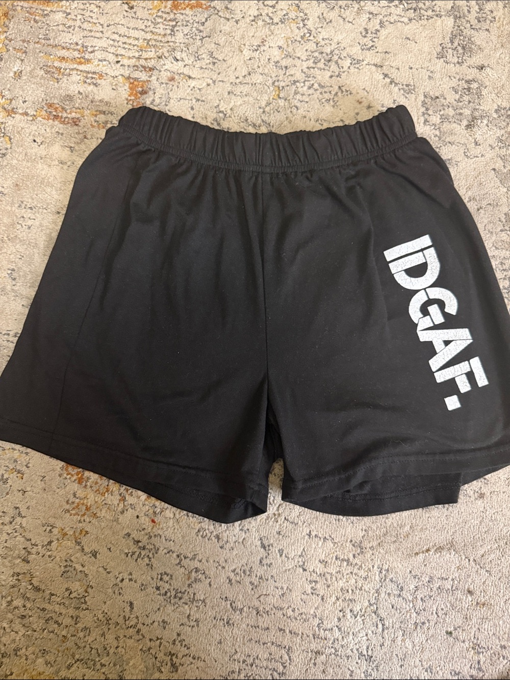 Black IDGAF Graphic Women’s Athletic Shorts